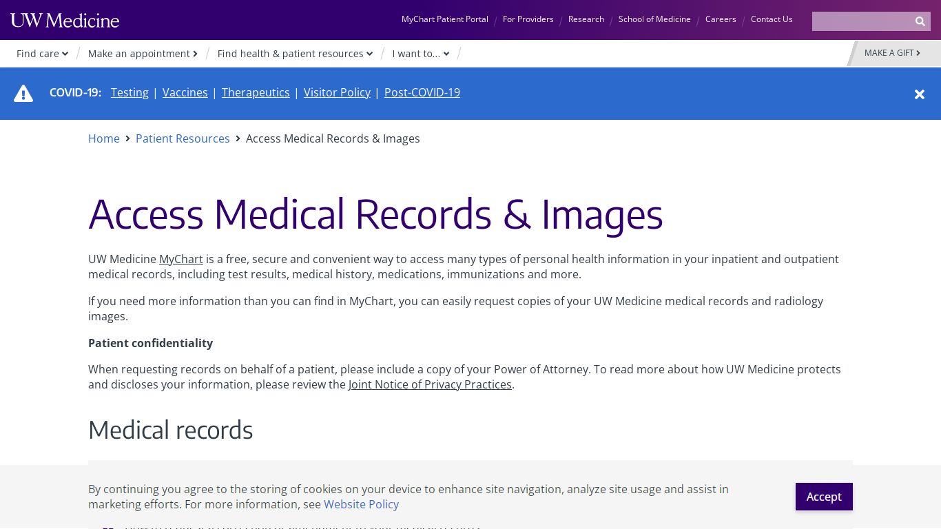 How to Request Your Medical Records | UW Medicine